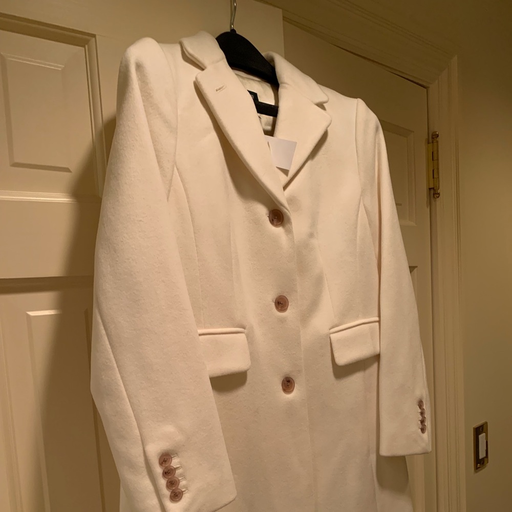 J Crew ivory never worm coat size P4